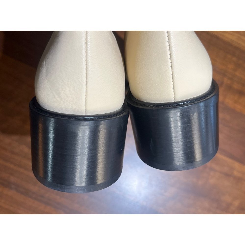 Everlane The City Square Ankle Boots in Cream Leather New Womens Booties - Picture 9 of 16